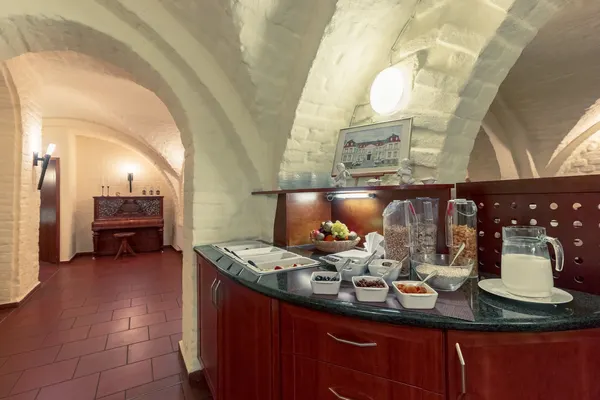 Breakfast buffet at the castle hotel